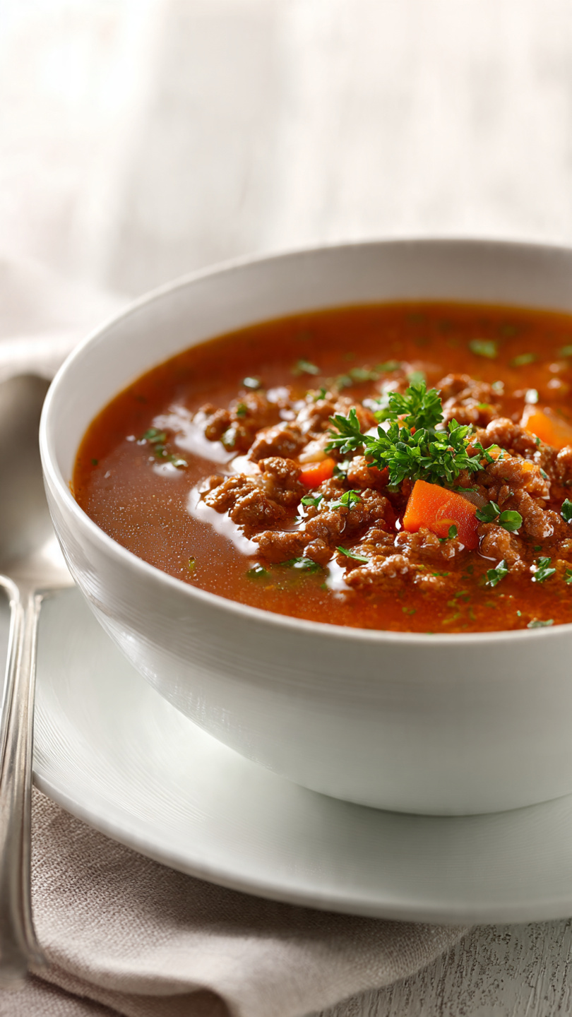 Shepherd's Pie Soup with Ground Beef