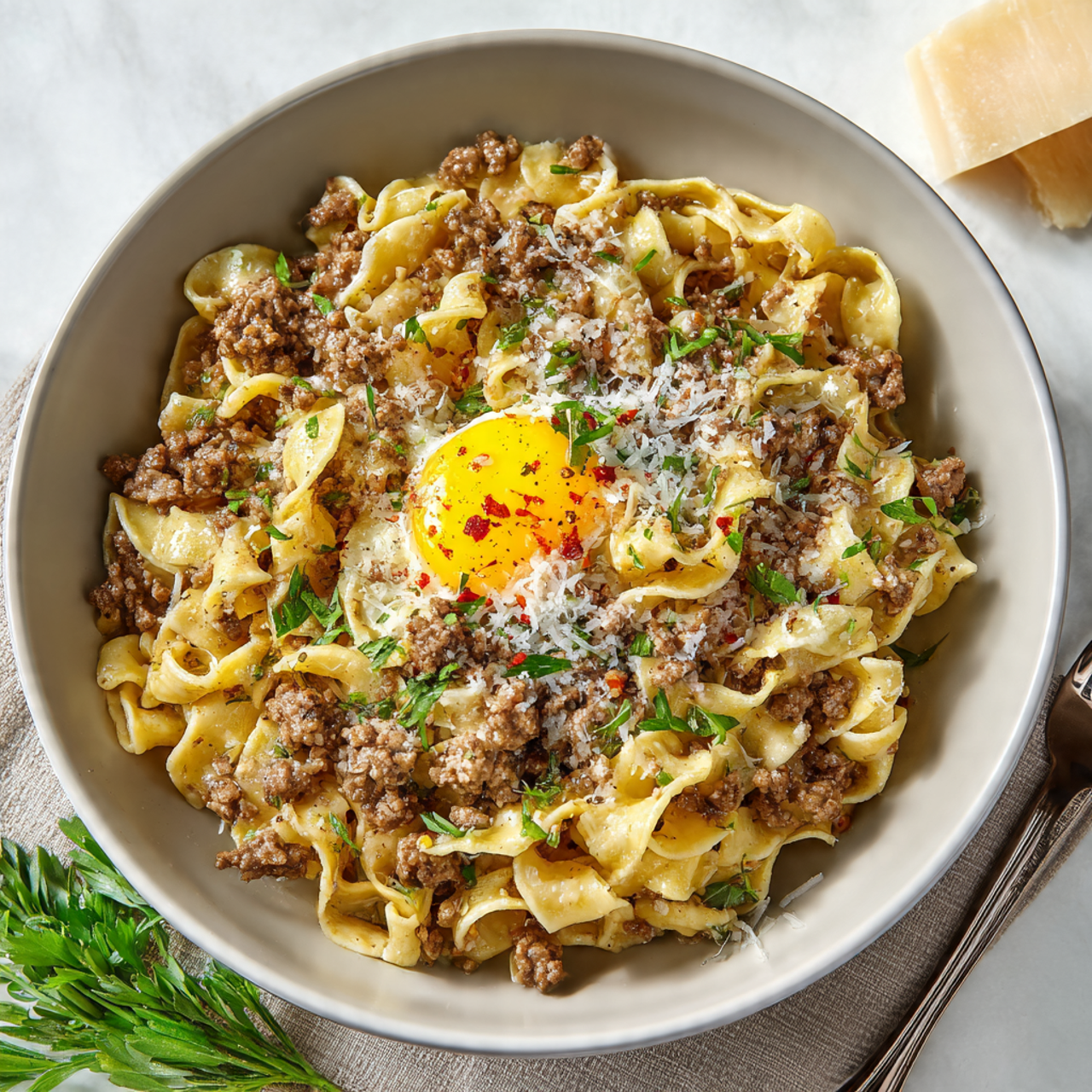 Ground Beef and Egg Noodle Stroganoff (Easy, Creamy & Comforting)
