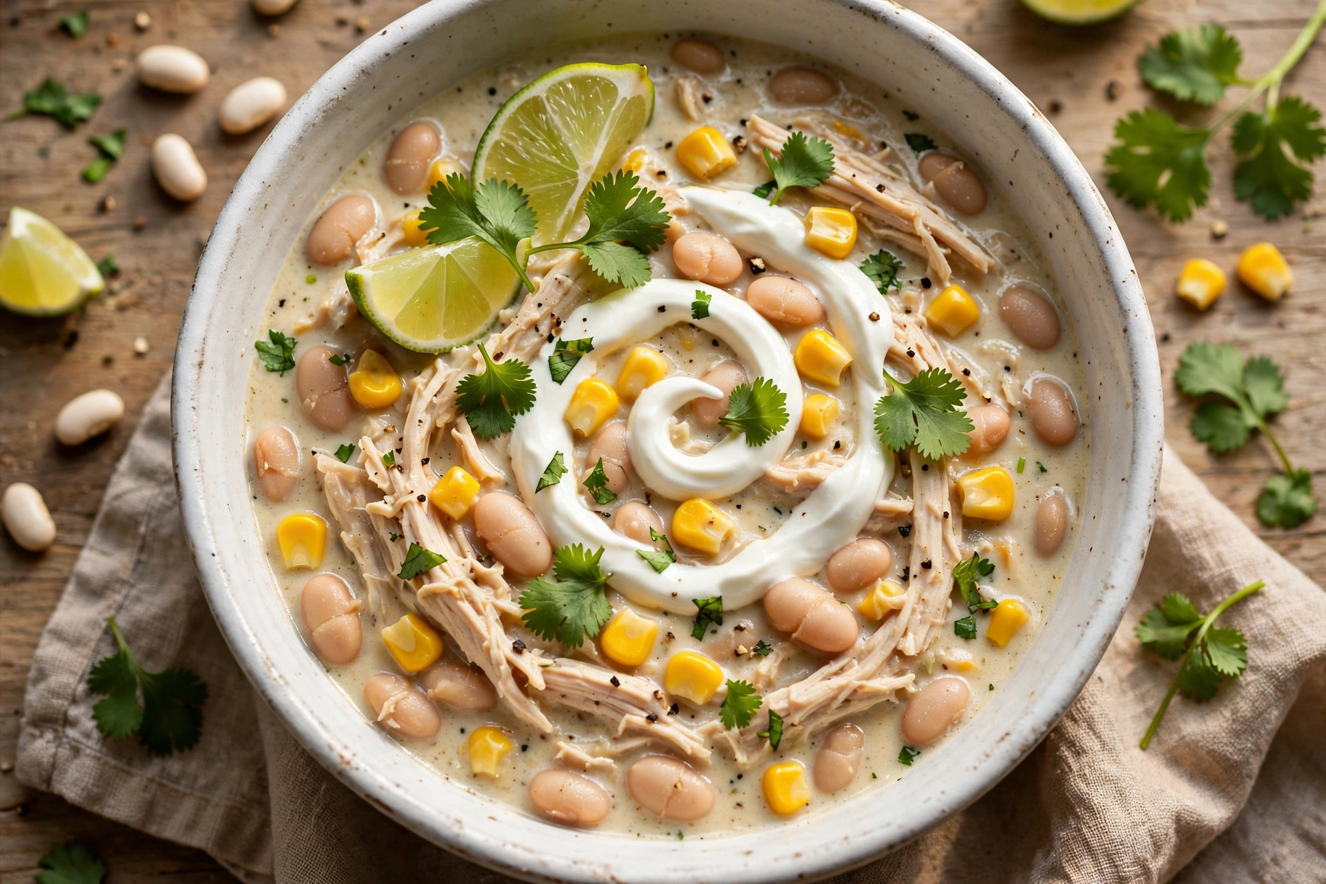 Crockpot Creamy White Chicken Chili